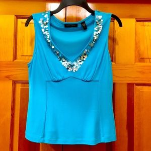 Valerie Stevens sequin embellished v-neck top